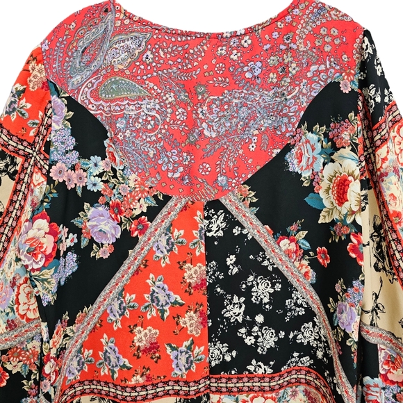 Nwot Anthropologie Fig and Flower Boho Split Bell Longsleeve Blk - Picture 13 of 17